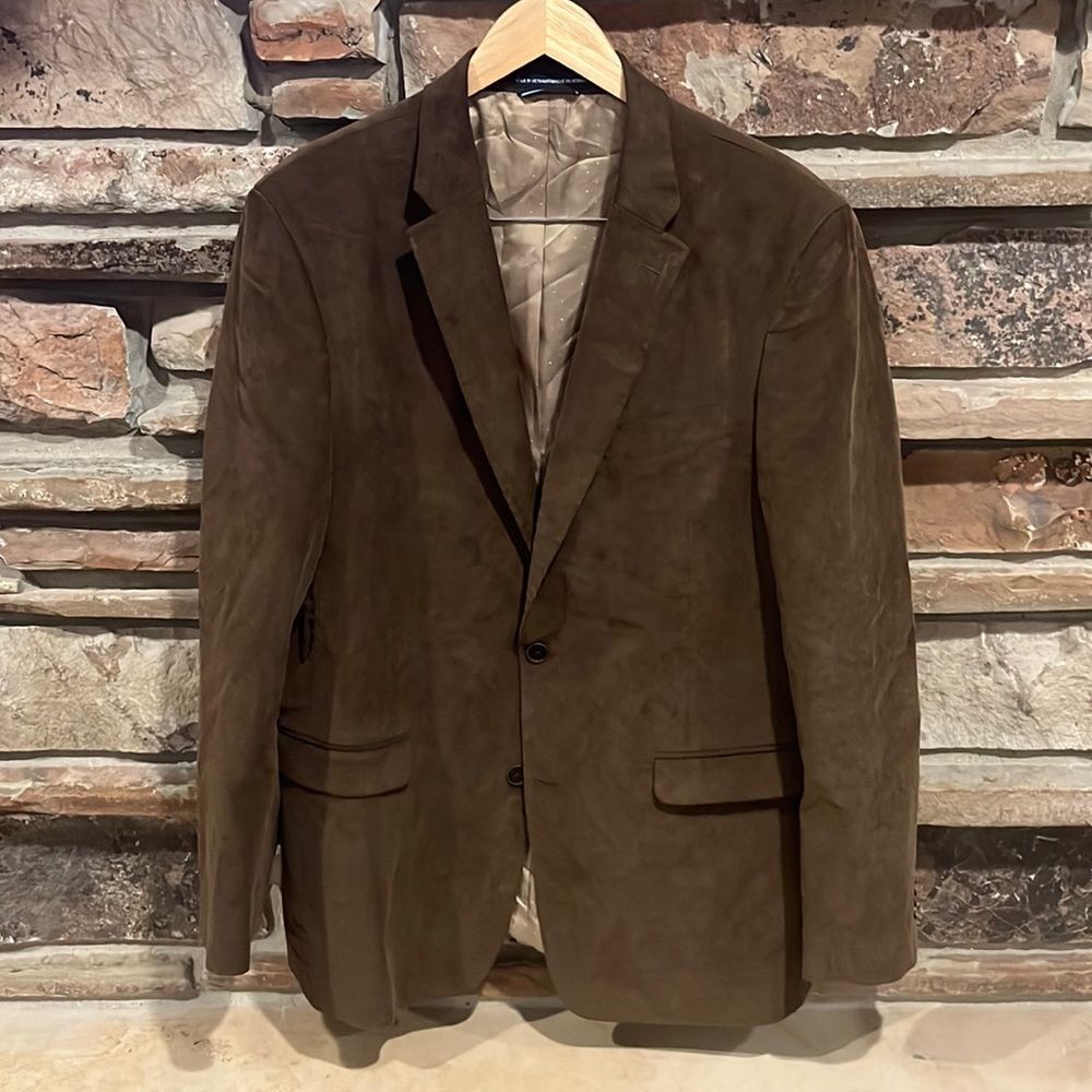 Tommy Hilfiger Brown Corduroy Two-button Blazer Jacket